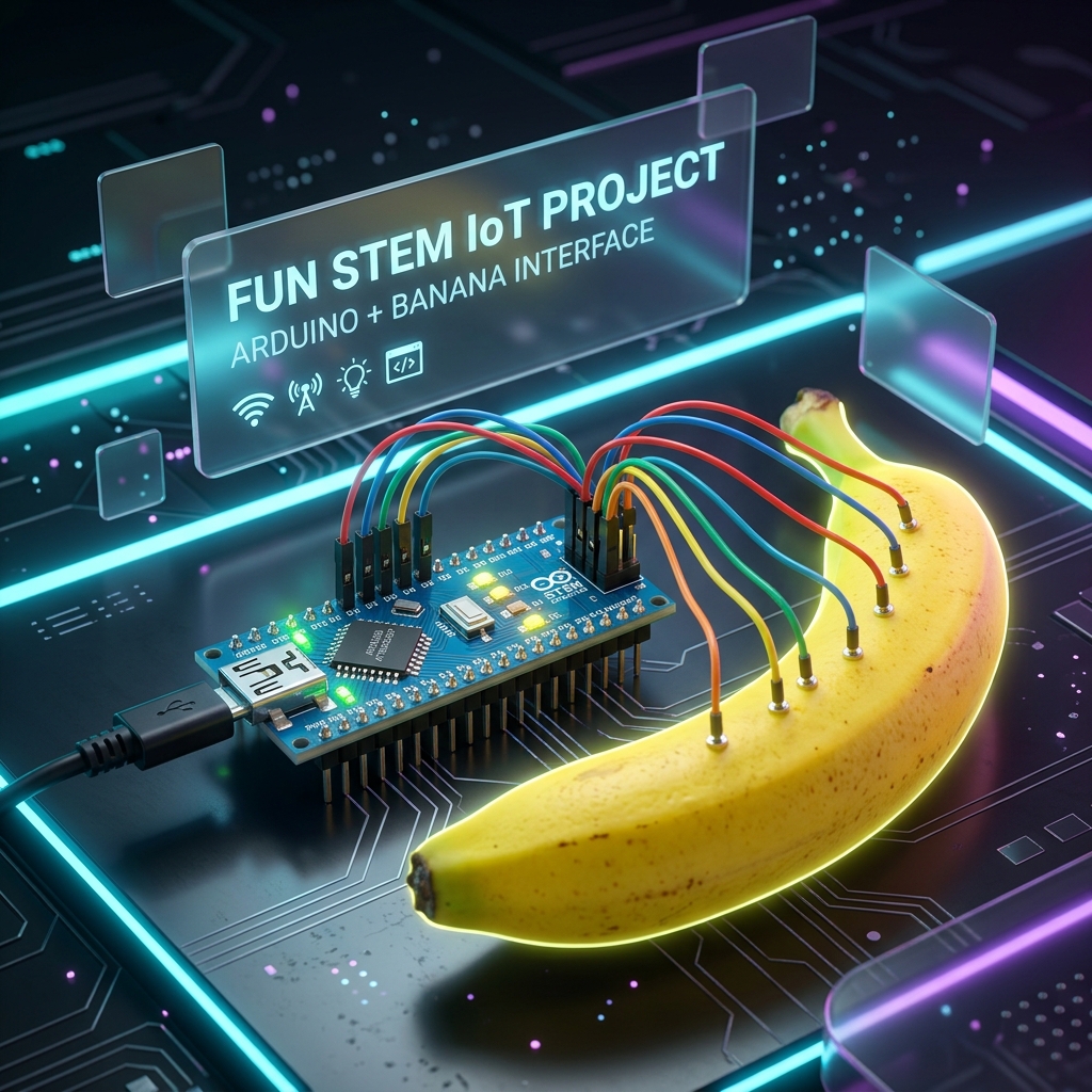 Arduino Nano connected to a Banana